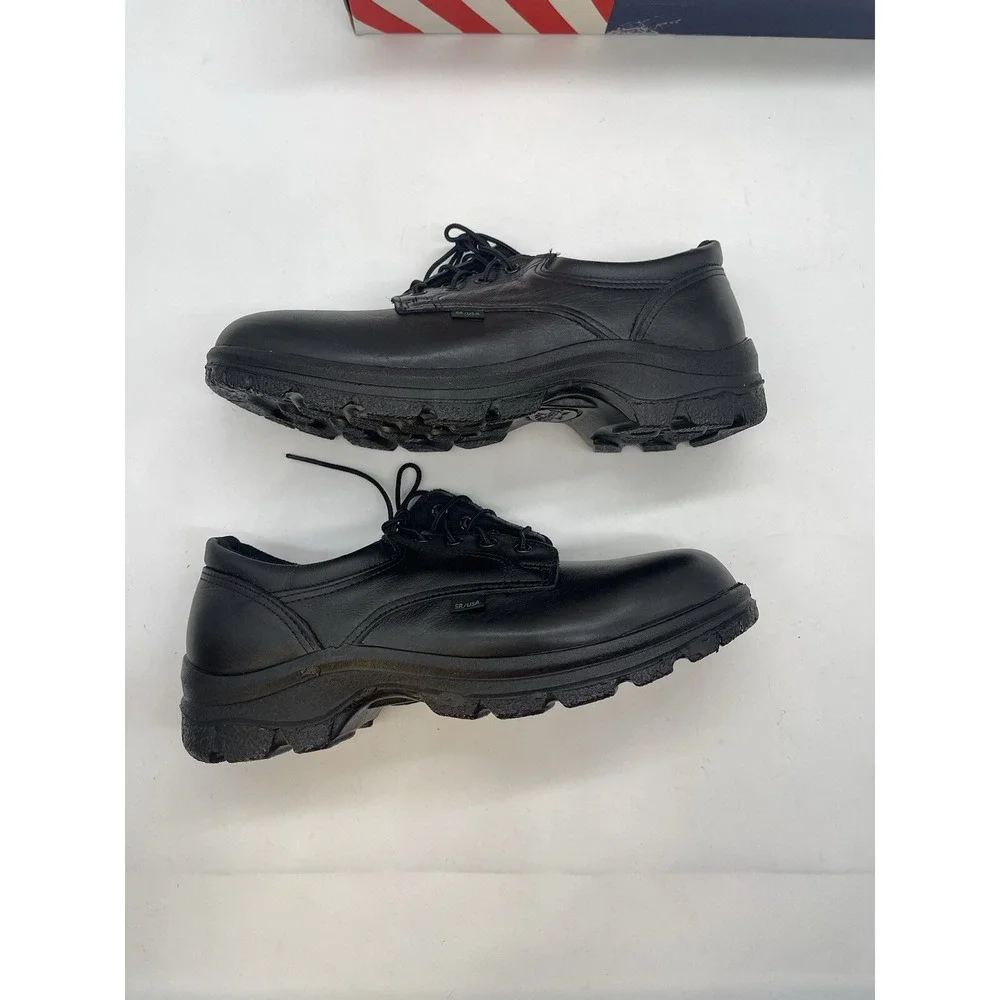 THOROGOOD Oxford Work Shoes Men's Black Patent Leather Size 7 XW 804-6905